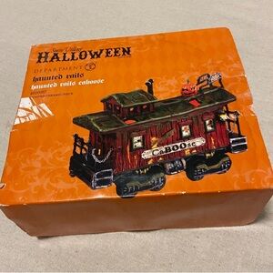 Dept 56 Snow Village Halloween HAUNTED RAILS CaBOOse #4020957 Retired